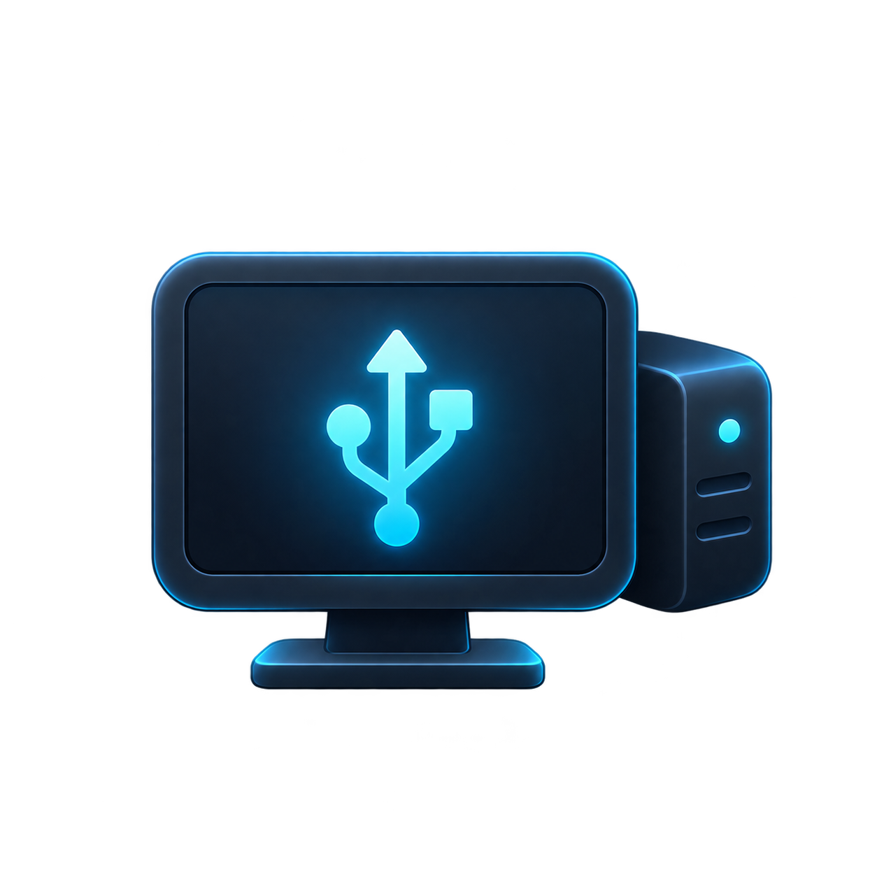Desktop computer connected over USB